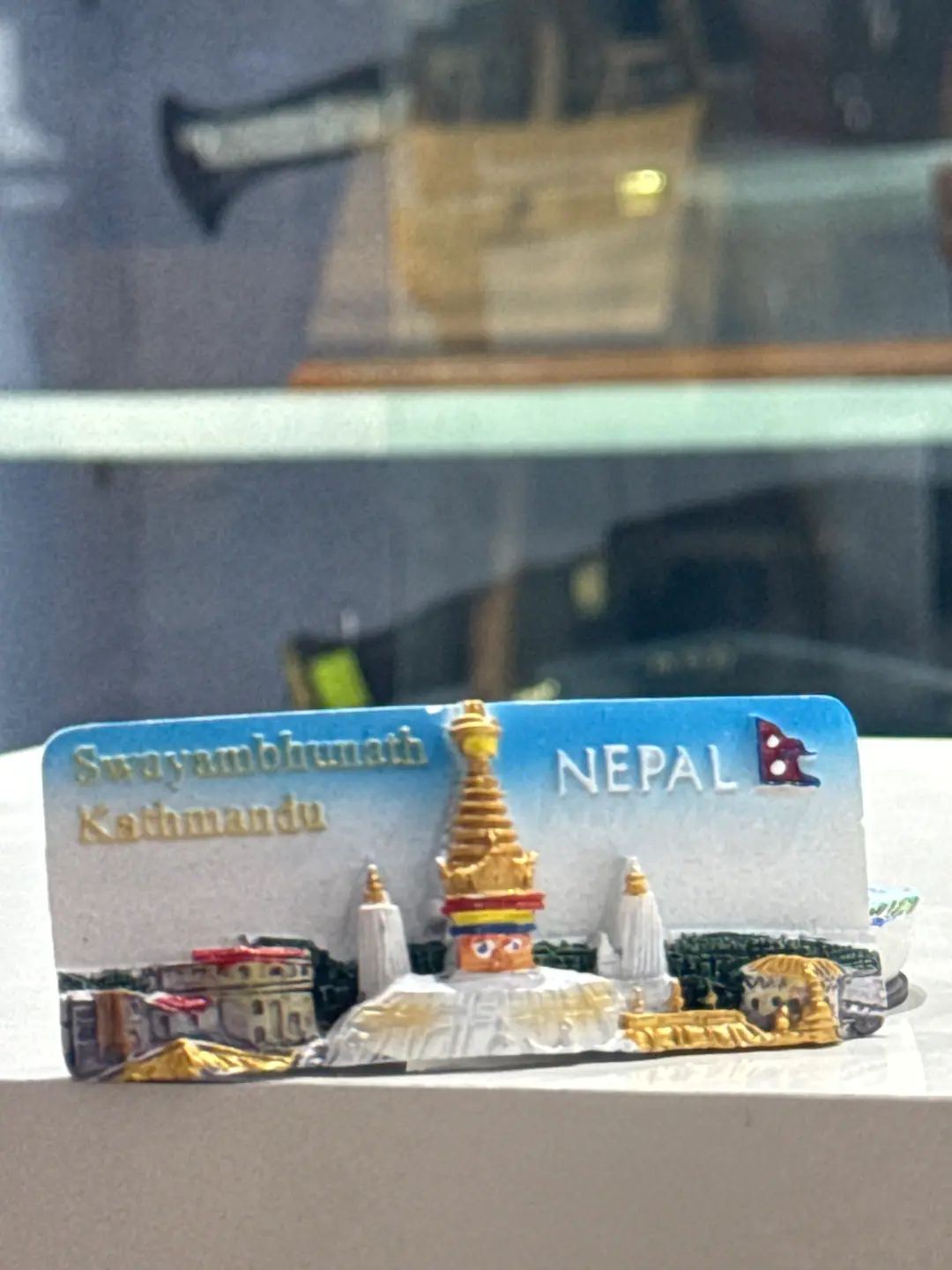 Swayambhunath Kathmandu Nepal Fridge Magnet — view 4