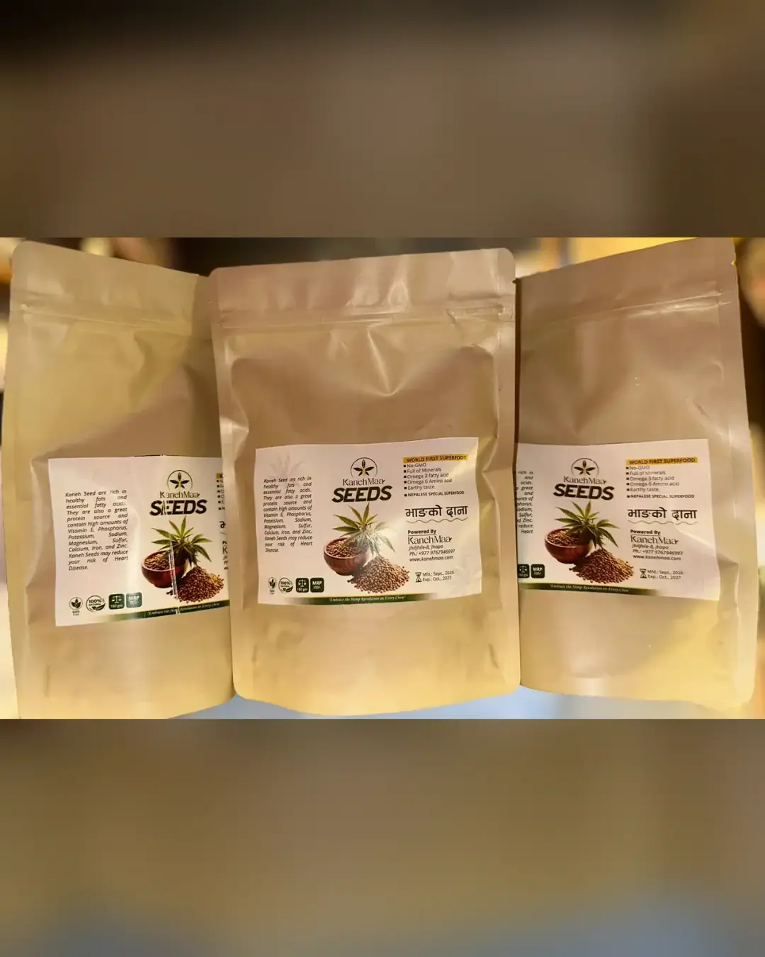 KanehMaa Hemp Seeds — Bhang ko Dana (180g) — view 3