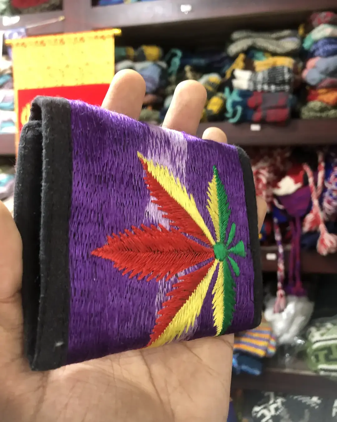 Hand-Embroidered Tri-fold Wallet — view 8