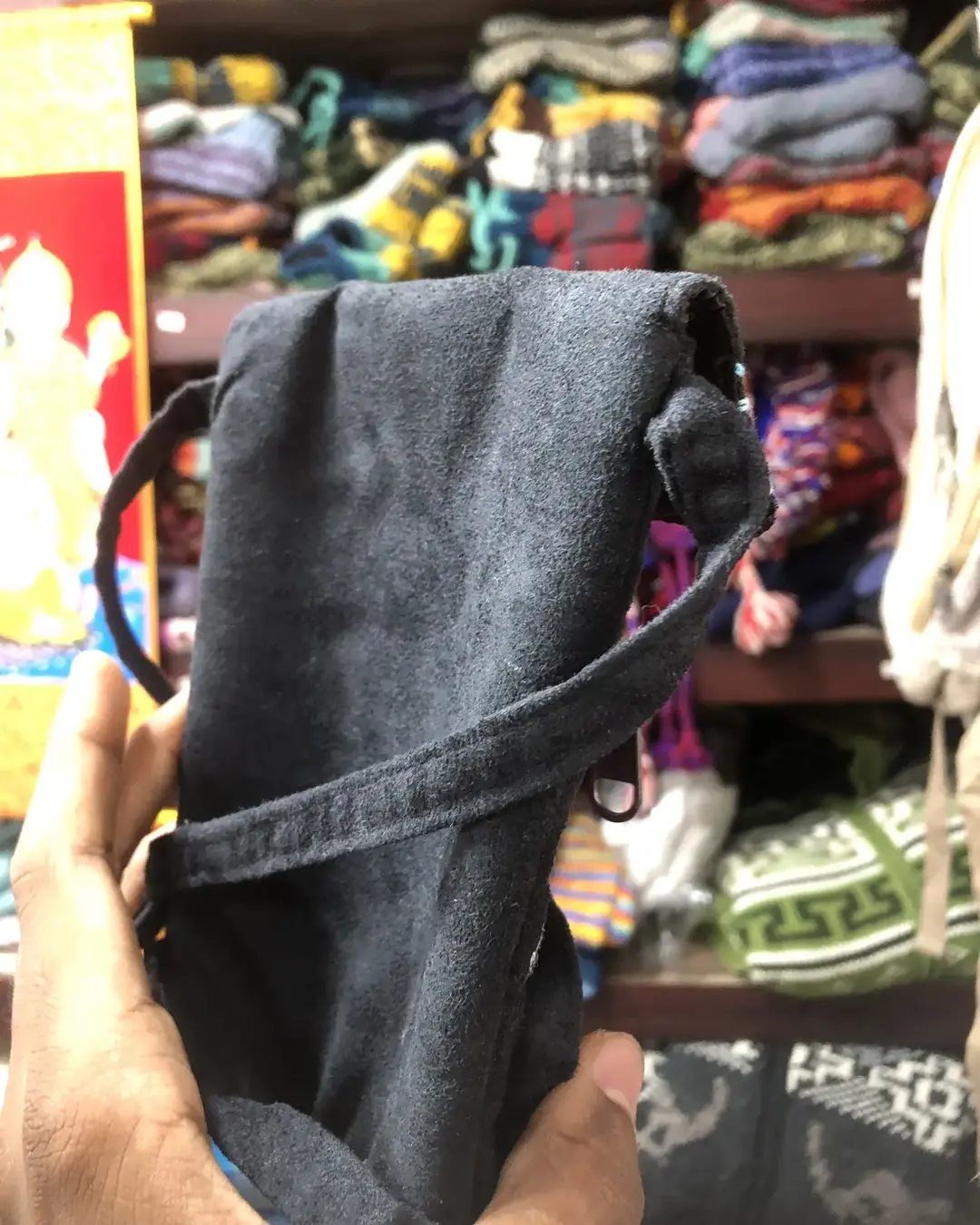 Embroidered Velvet Phone Sling Bag — view 6