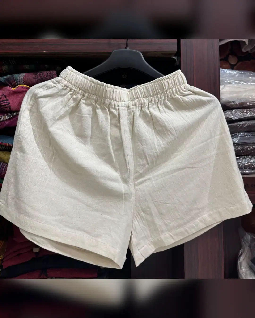Handloom Hemp Boxer Shorts — Natural — view 2
