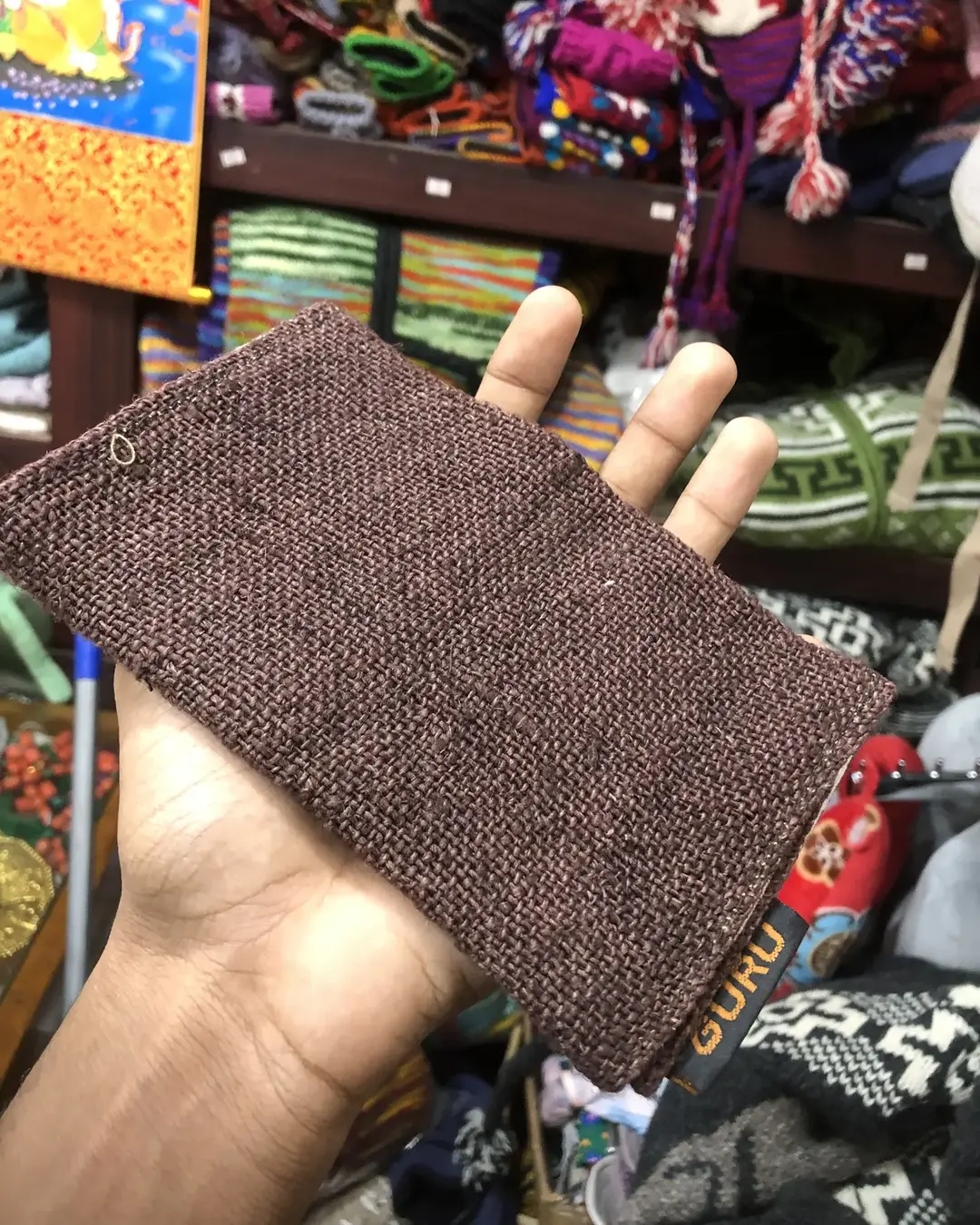 Hemp Envelope Pouch with Wrap Tie — view 8