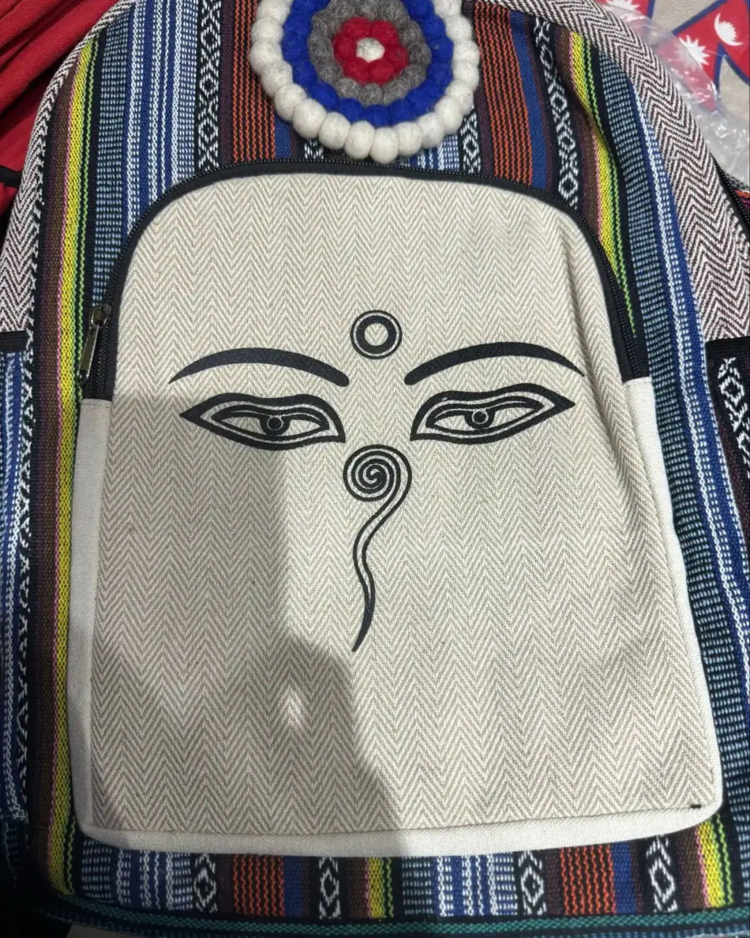 Hemp Rosette Backpack — Buddha Eyes — view 3