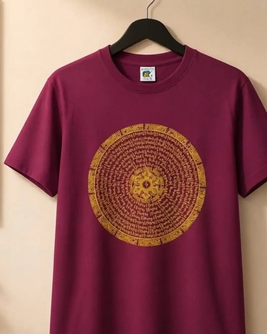 Mandala Tee — Maroon — view 2