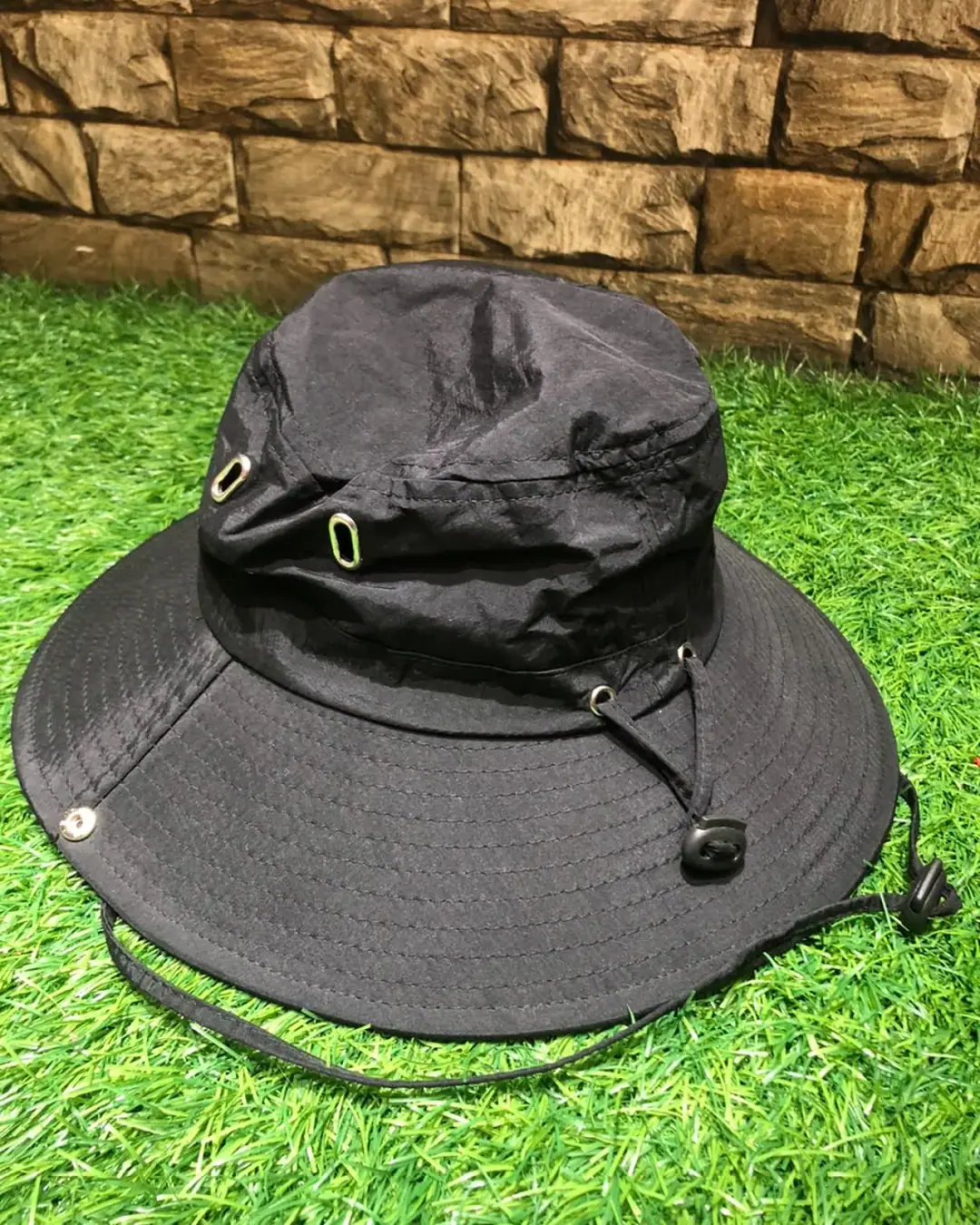 Wide-Brim Boonie Hat — Black — view 2