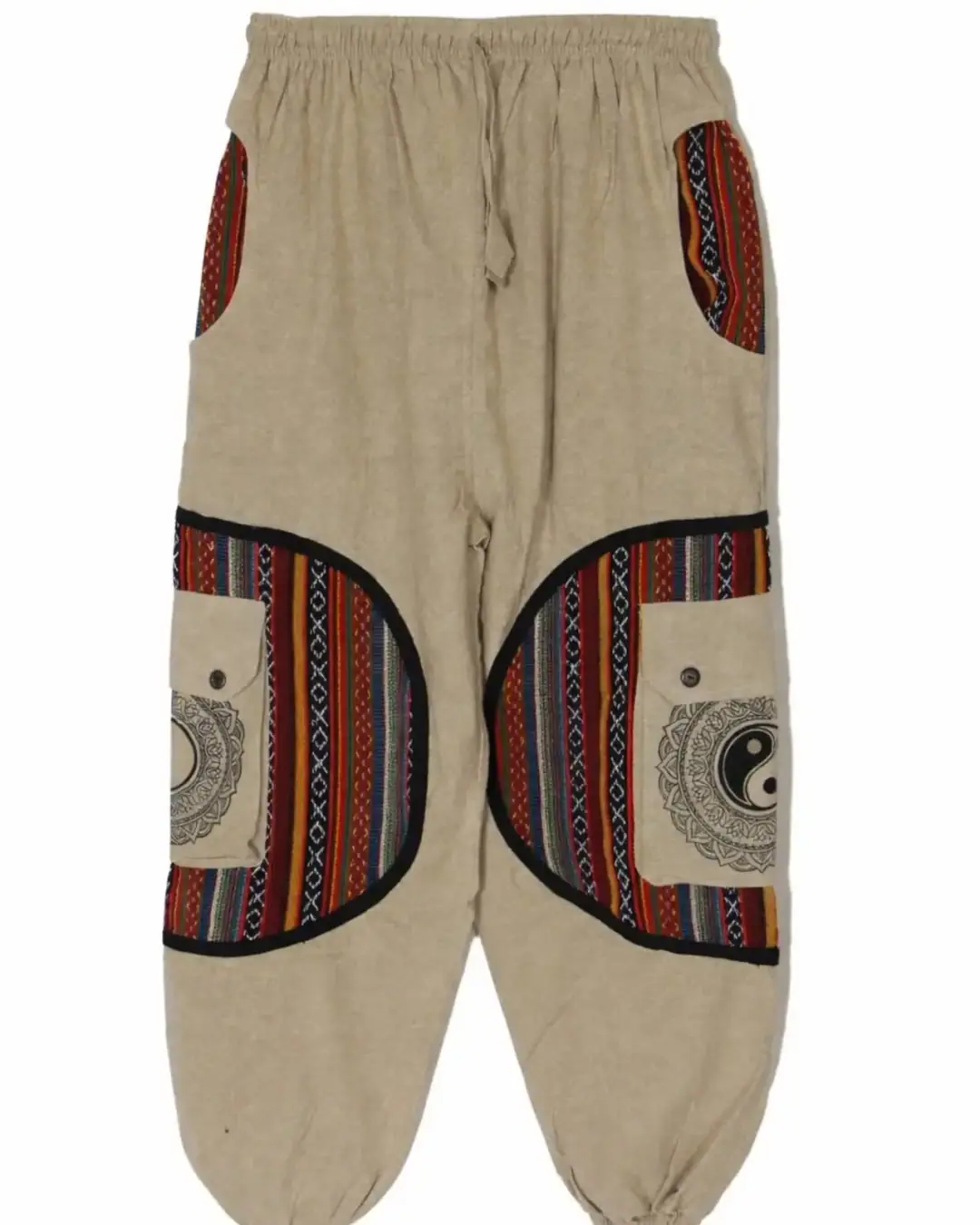 Yin-Yang Pocket Harem Trousers — Beige — view 2