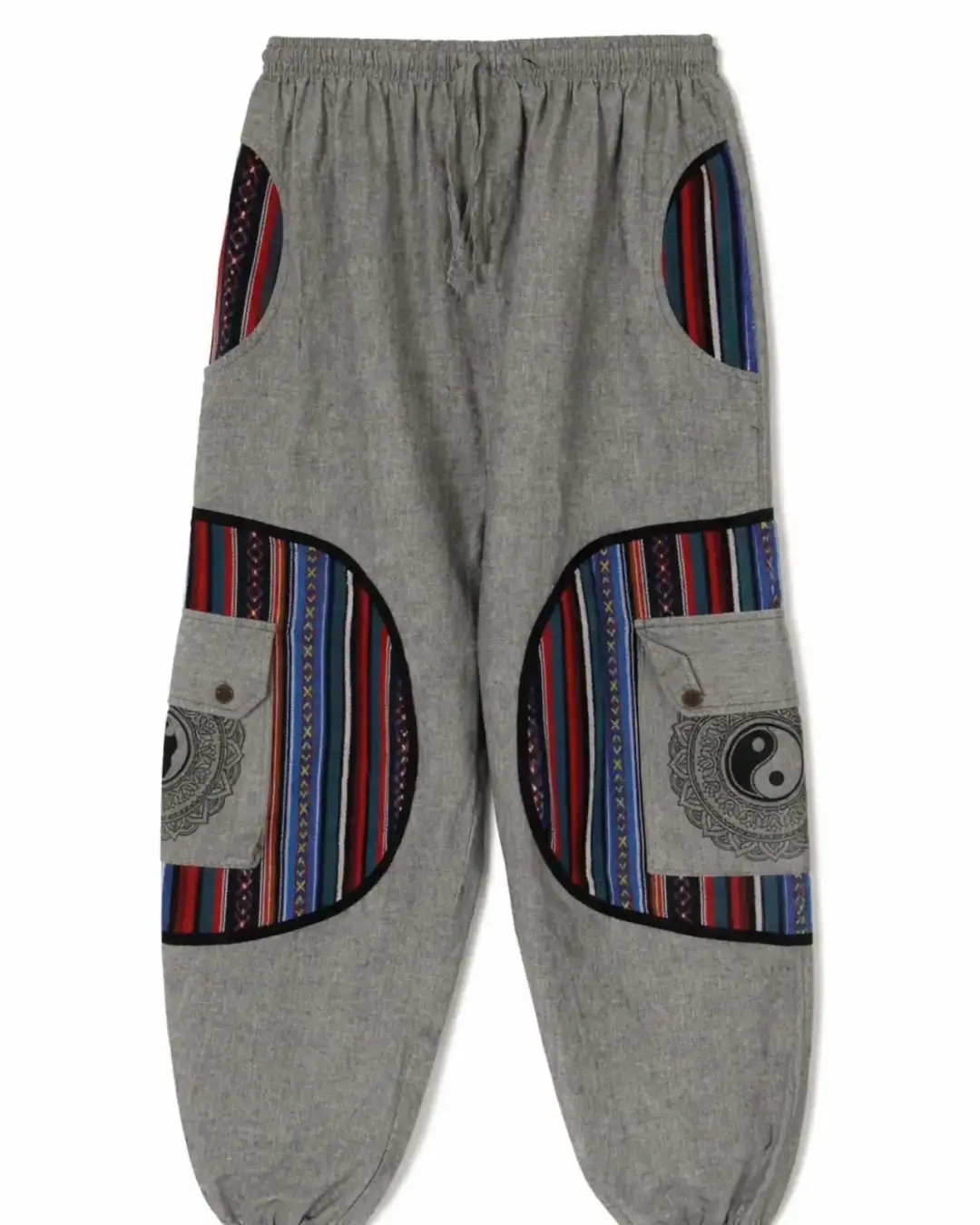 Yin-Yang Pocket Harem Trousers — Grey — view 2