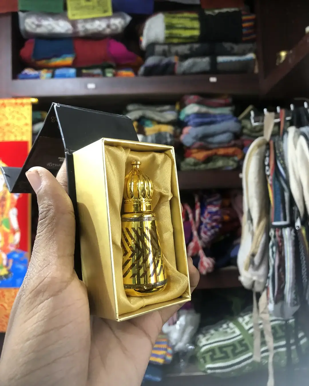 Shaheen Attar Gift Box — Ornate Gold Bottle — view 3