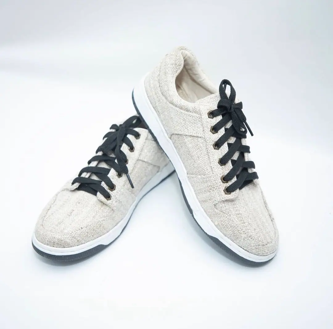 Hemp Low-Top Sneakers — Natural — view 3