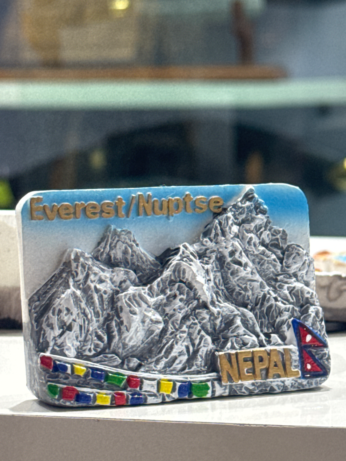 Everest/Neptse Nepal Fridge Magnet — view 3