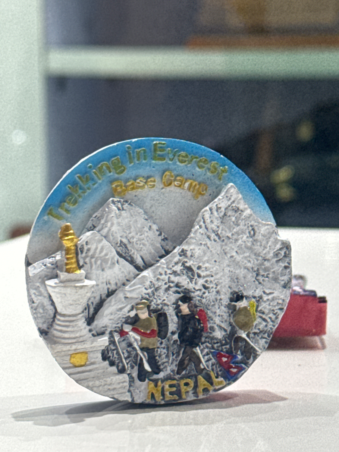 Trekking In Everest Base Camp Fridge Magnet — view 3