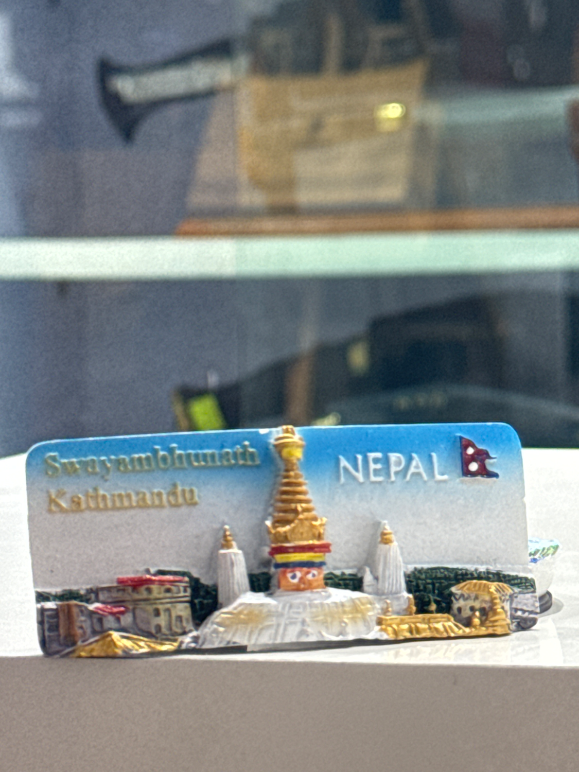 Swayambhunath Kathmandu Nepal Fridge Magnet — view 3