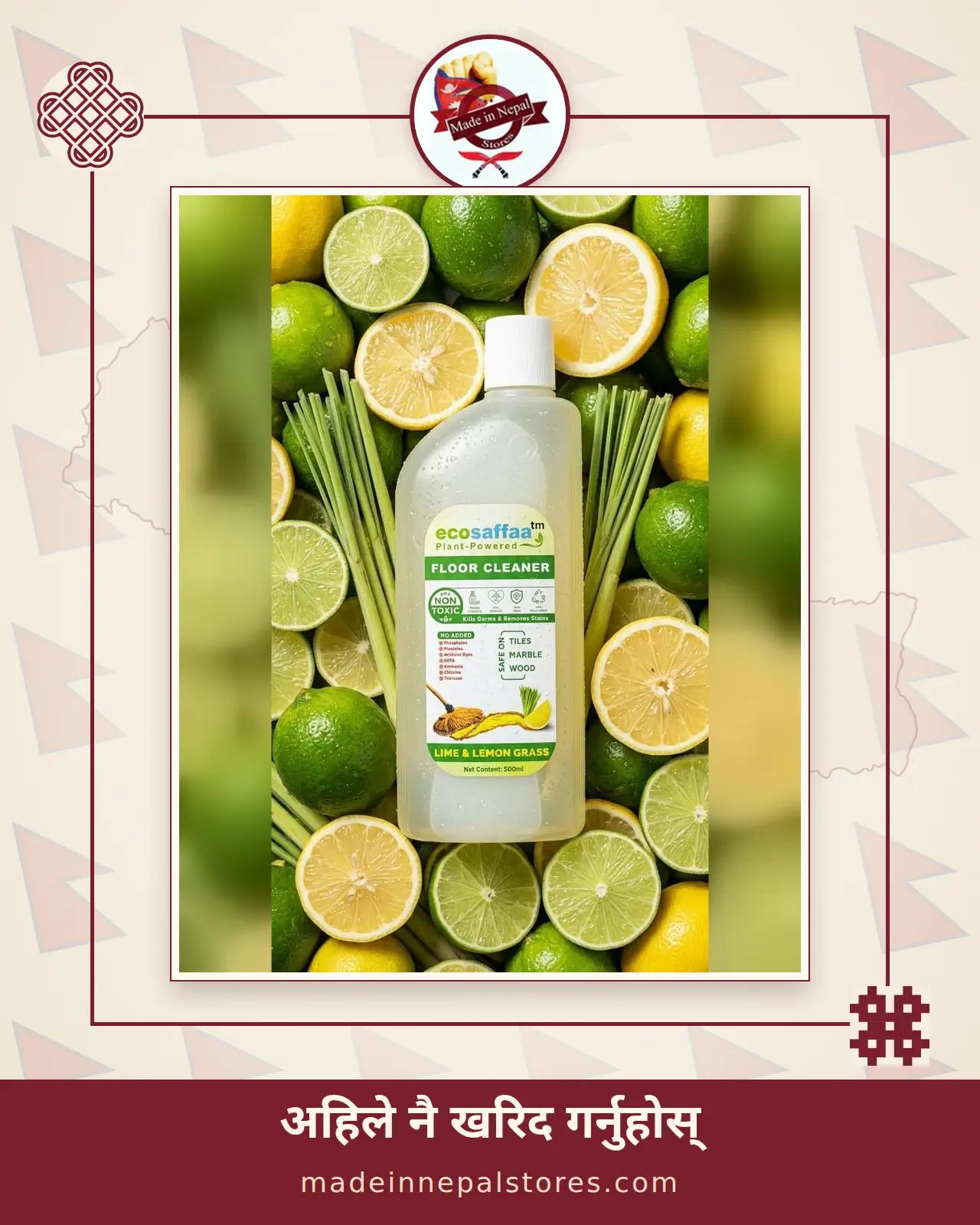 ecosaffaa Floor Cleaner — Lime & Lemon Grass (500ml)