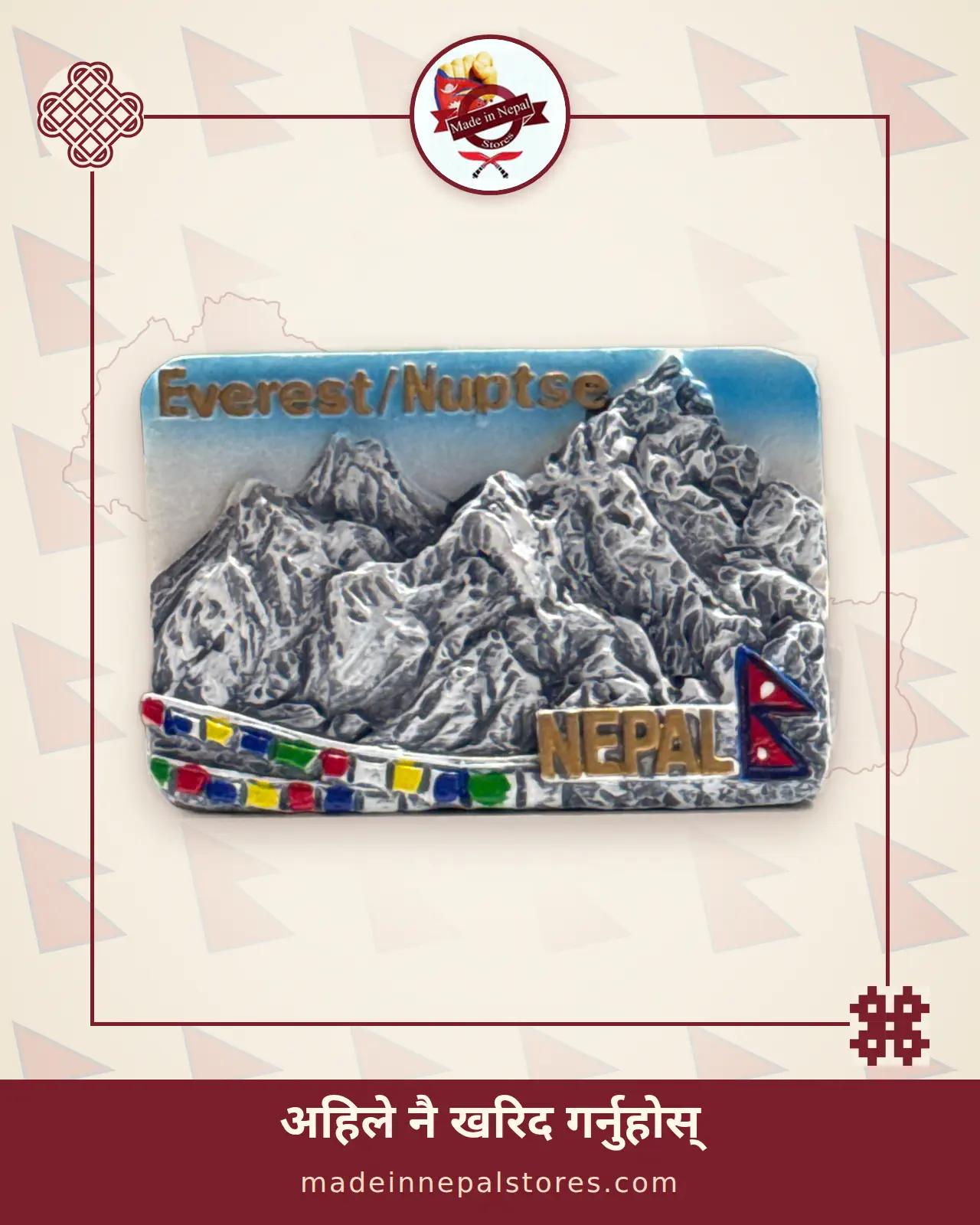 Everest/Neptse Nepal Fridge Magnet