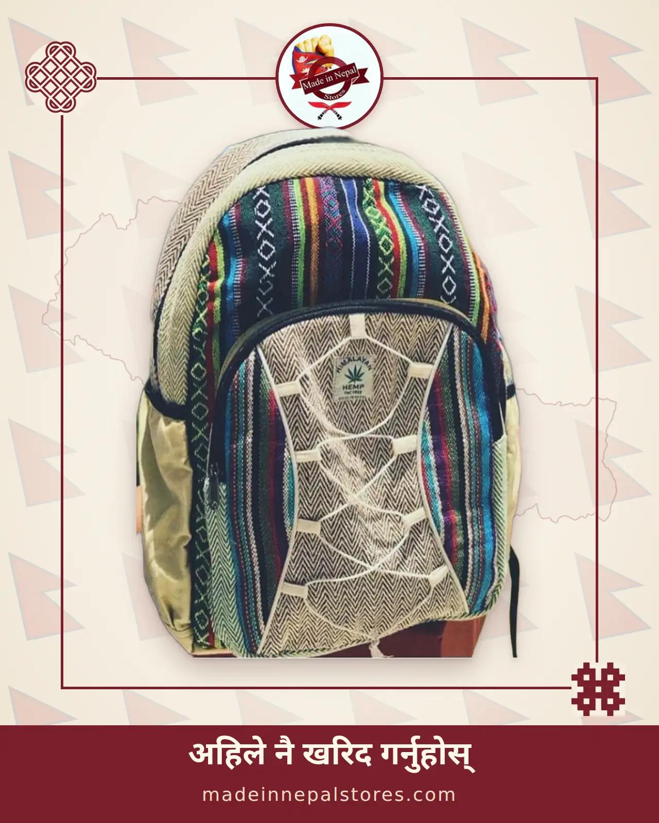 Hemp Rope-Laced Gheri Backpack