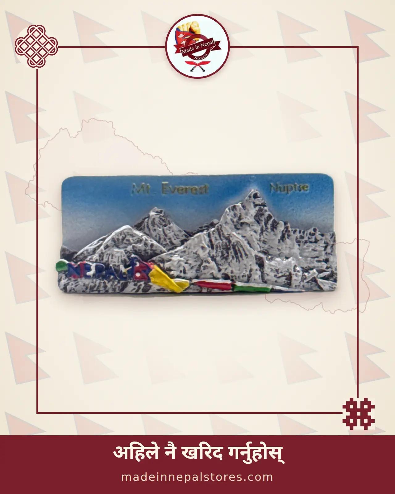 Mt.Everest Nupte Nepal Fridge Magnet