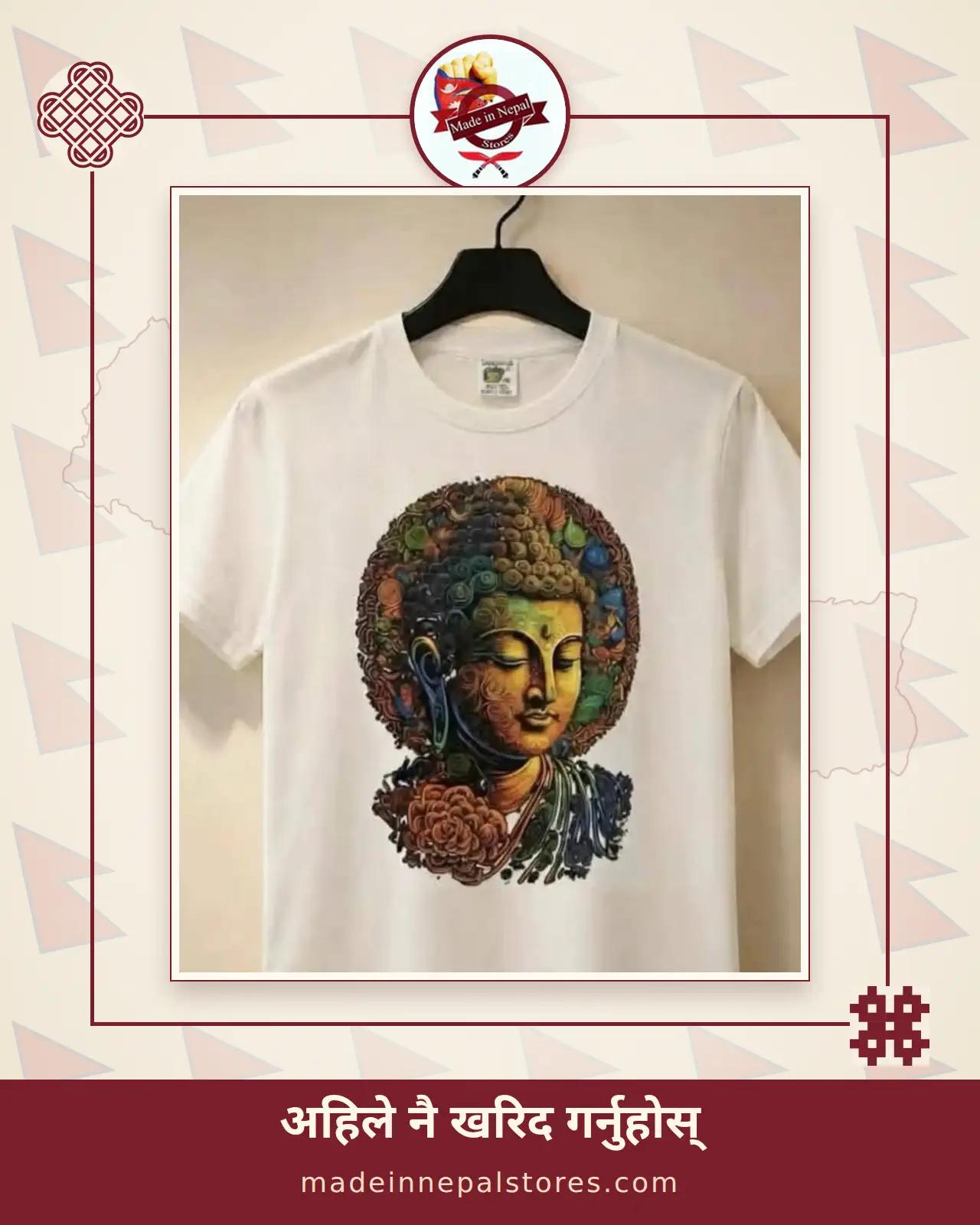 Buddha Portrait Tee — White