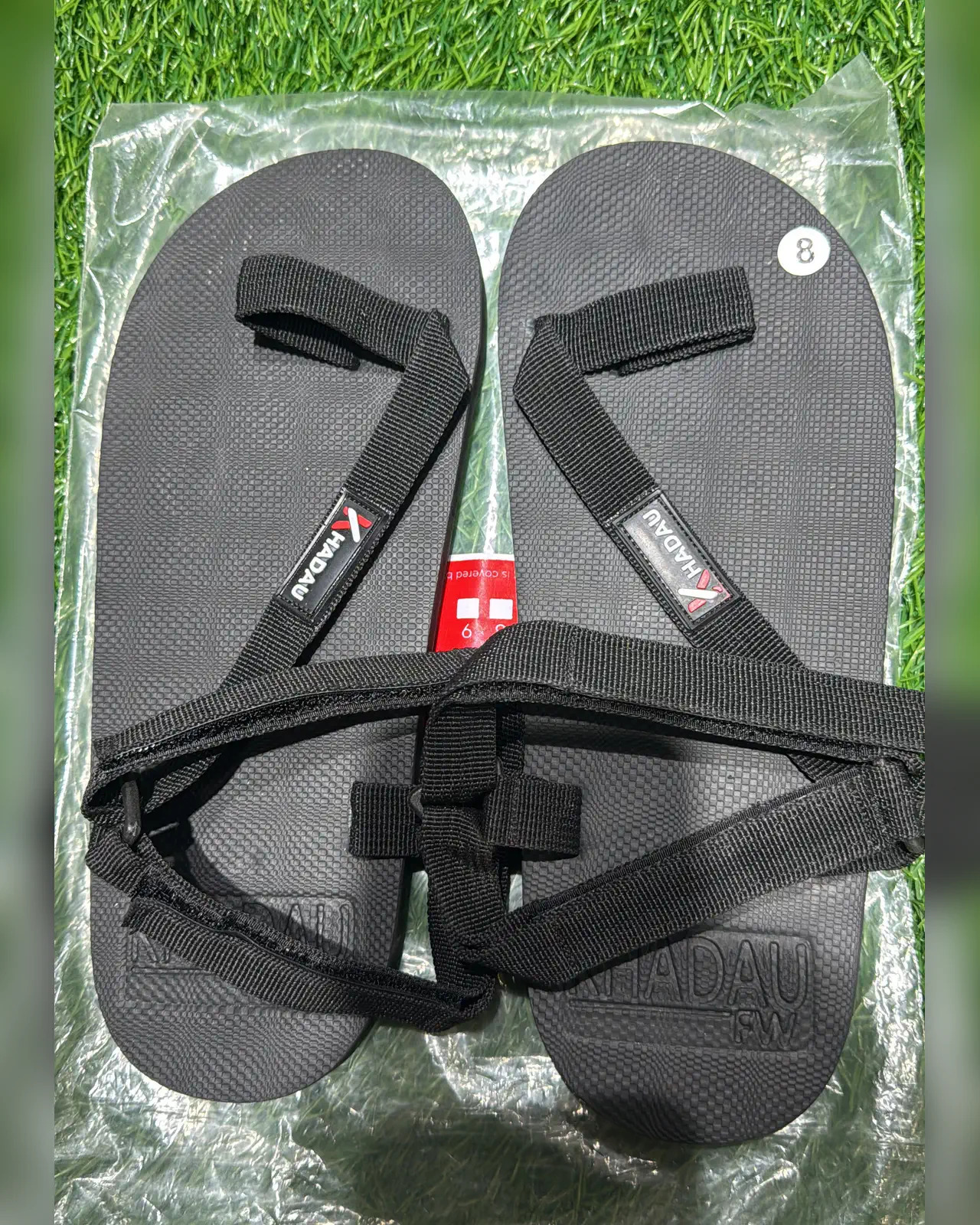 Khadau Strap Sandals — Black