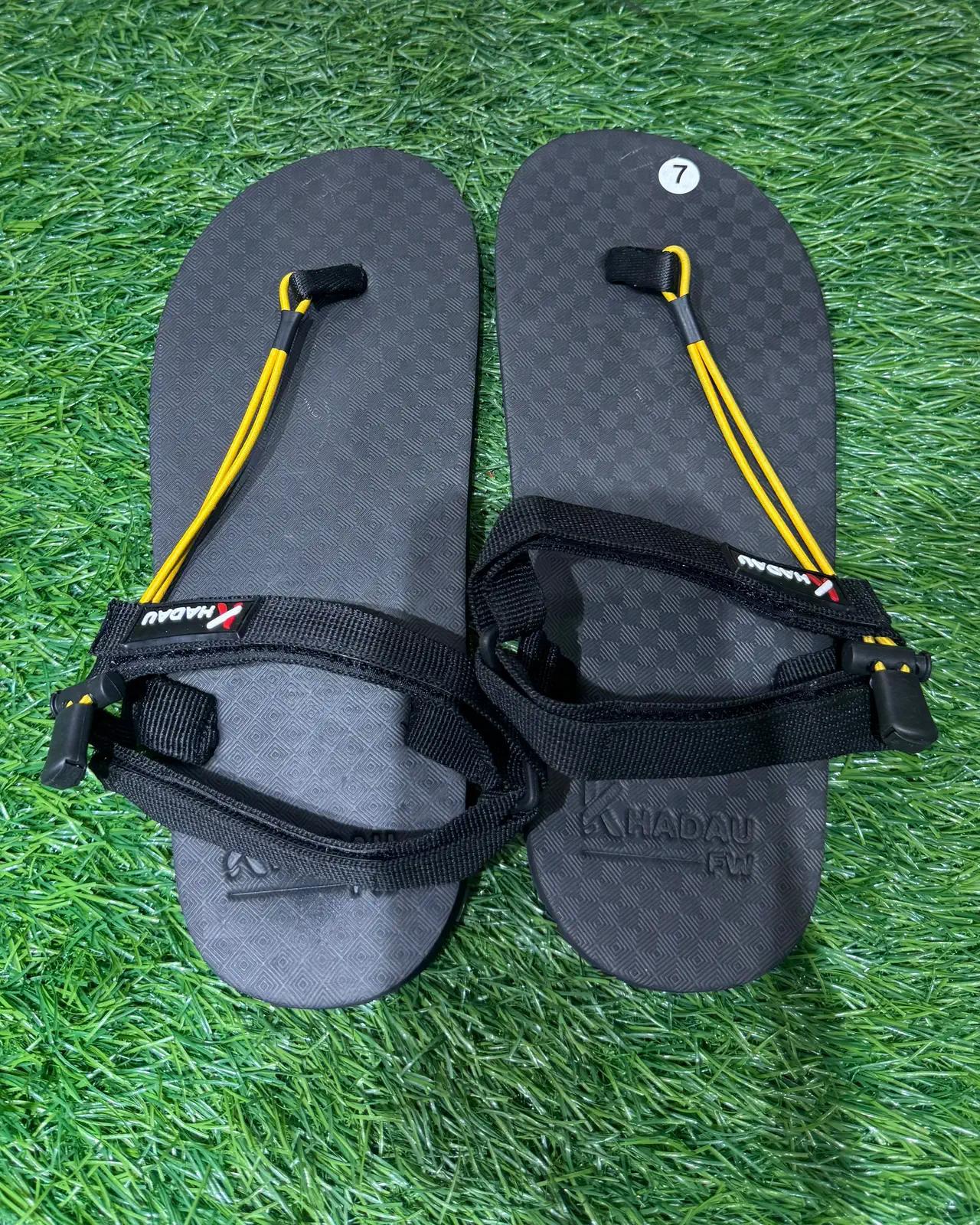 Khadau Toe-Post Sandals — Yellow