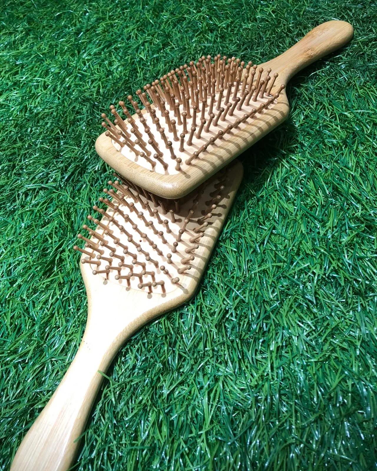 Bamboo Paddle Hair Brush — view 3