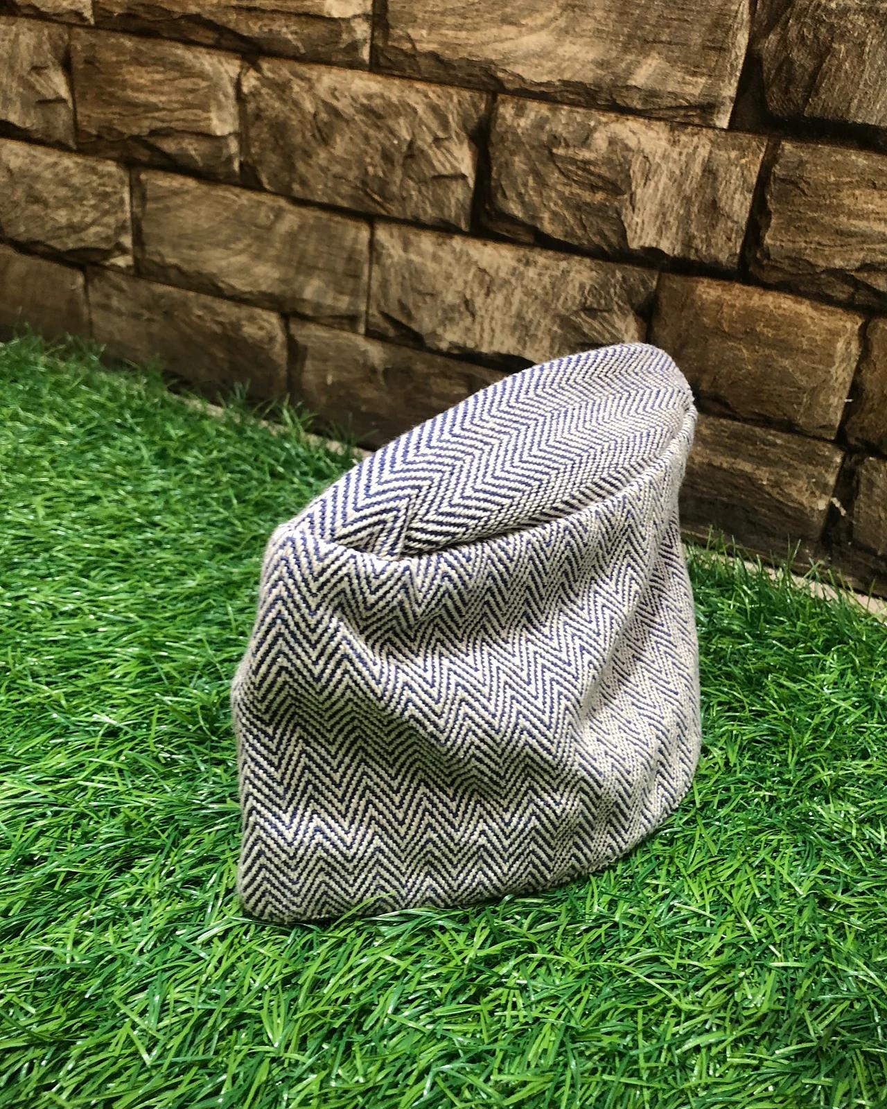 Dhaka Topi — Grey Herringbone — view 3