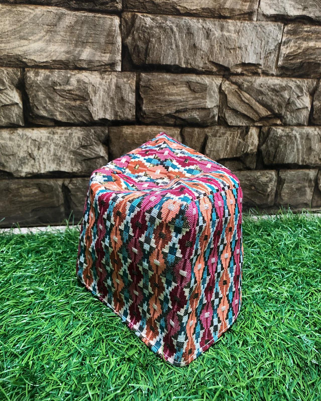 Dhaka Topi — Multicolour Ikat — view 3