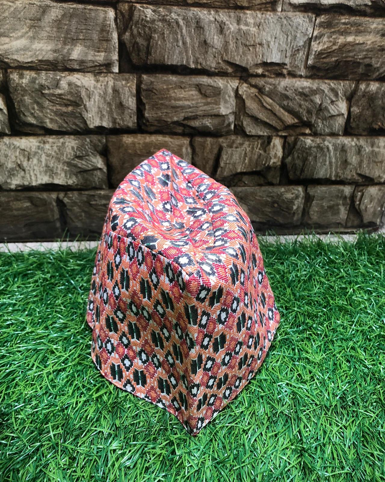 Dhaka Topi — Red Diamond — view 2