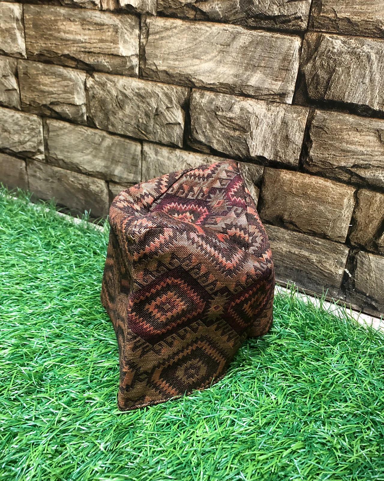 Dhaka Topi — Rust Kilim — view 2