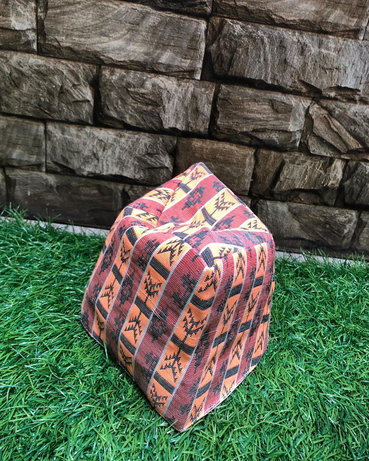 Dhaka Topi — Terracotta Arrow Stripe — view 3