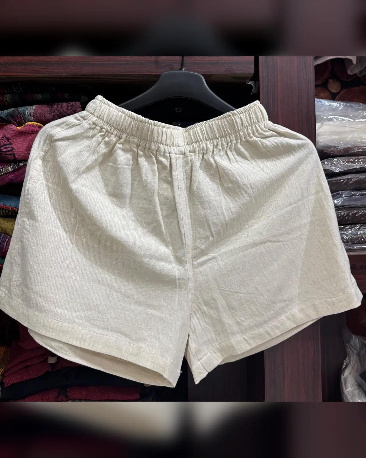 Handloom Hemp Boxer Shorts — Natural — view 1