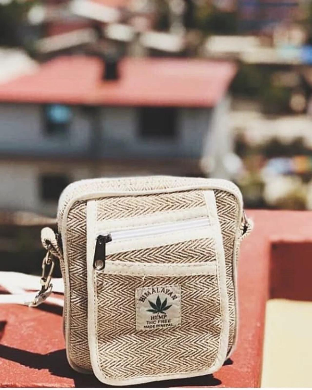 Hemp Herringbone Mini Crossbody Bag