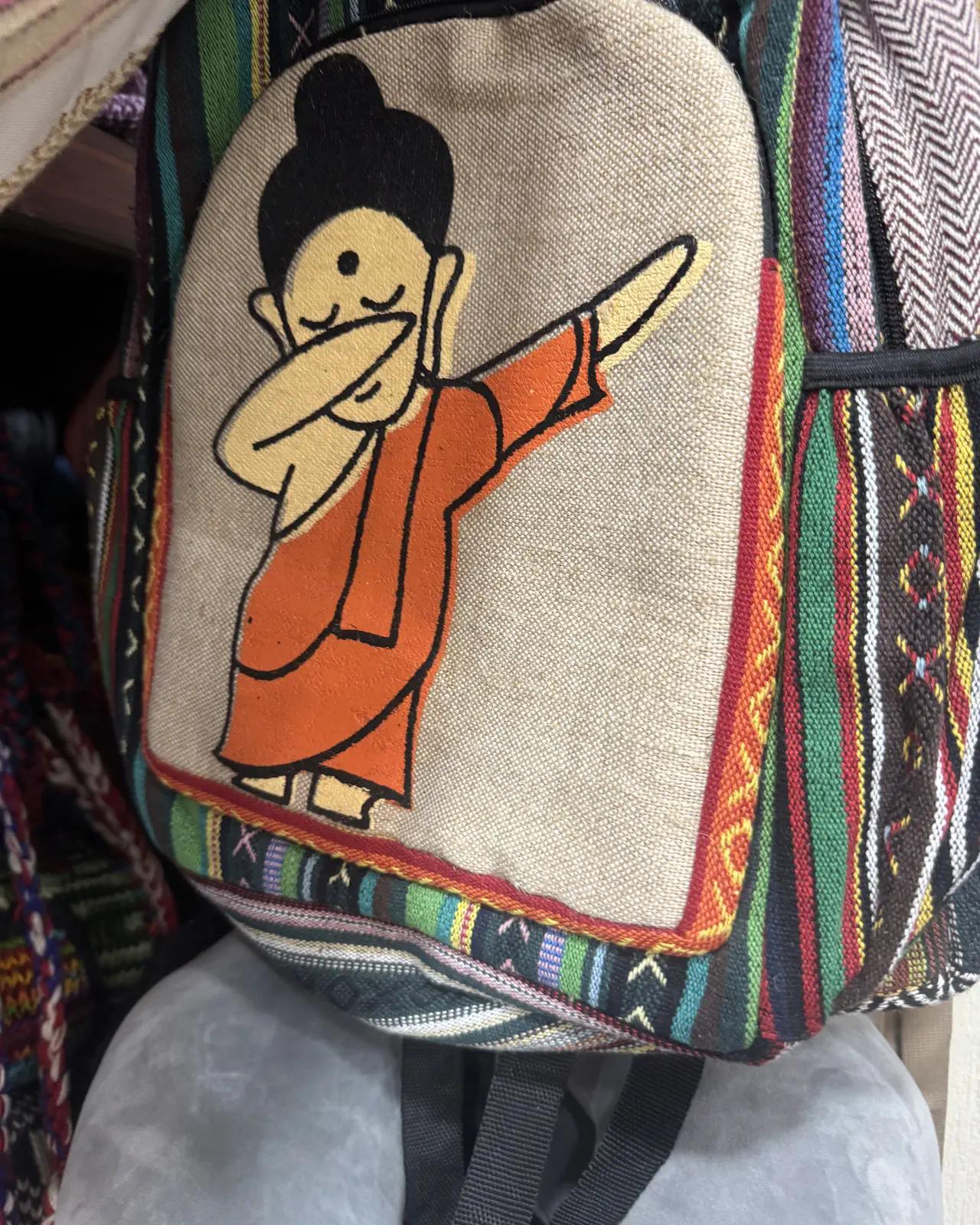 Hemp Rosette Backpack — Dancing Buddha — view 2