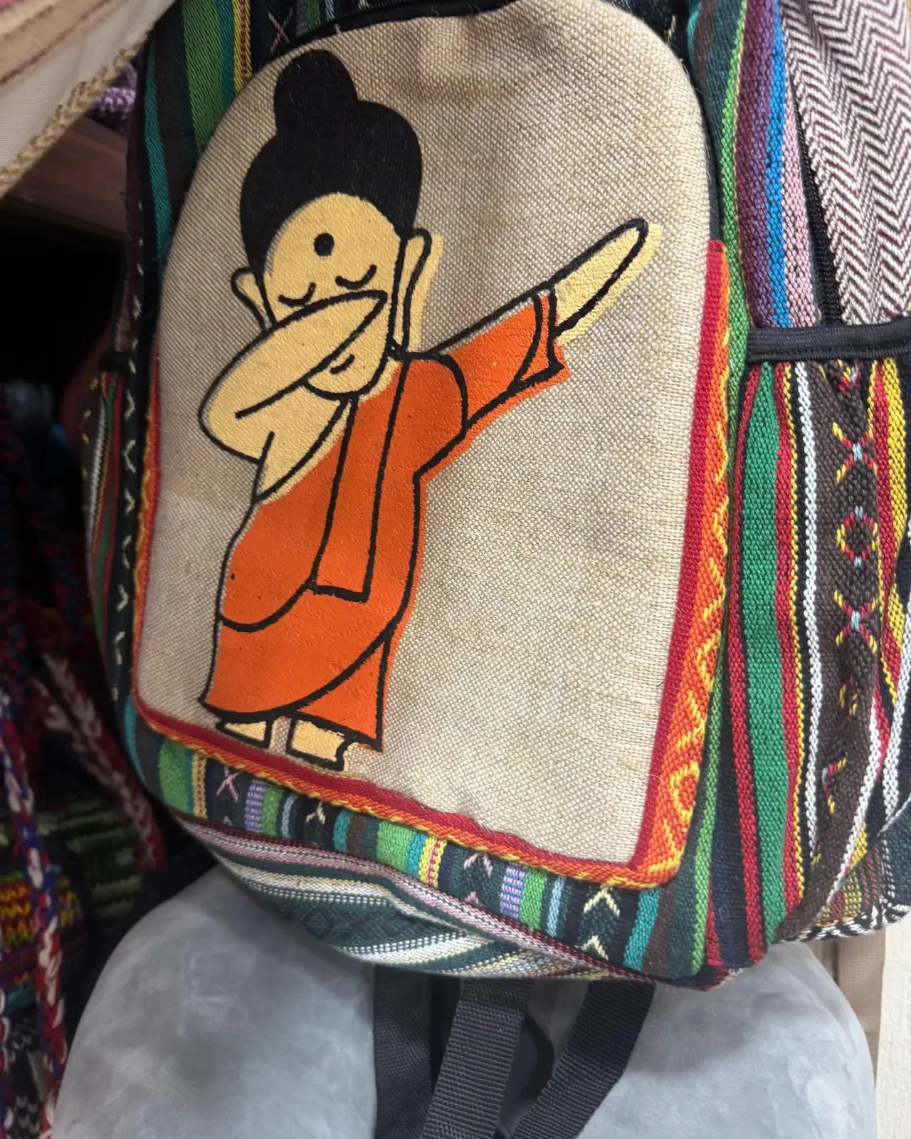Hemp Rosette Backpack — Dancing Buddha — view 3