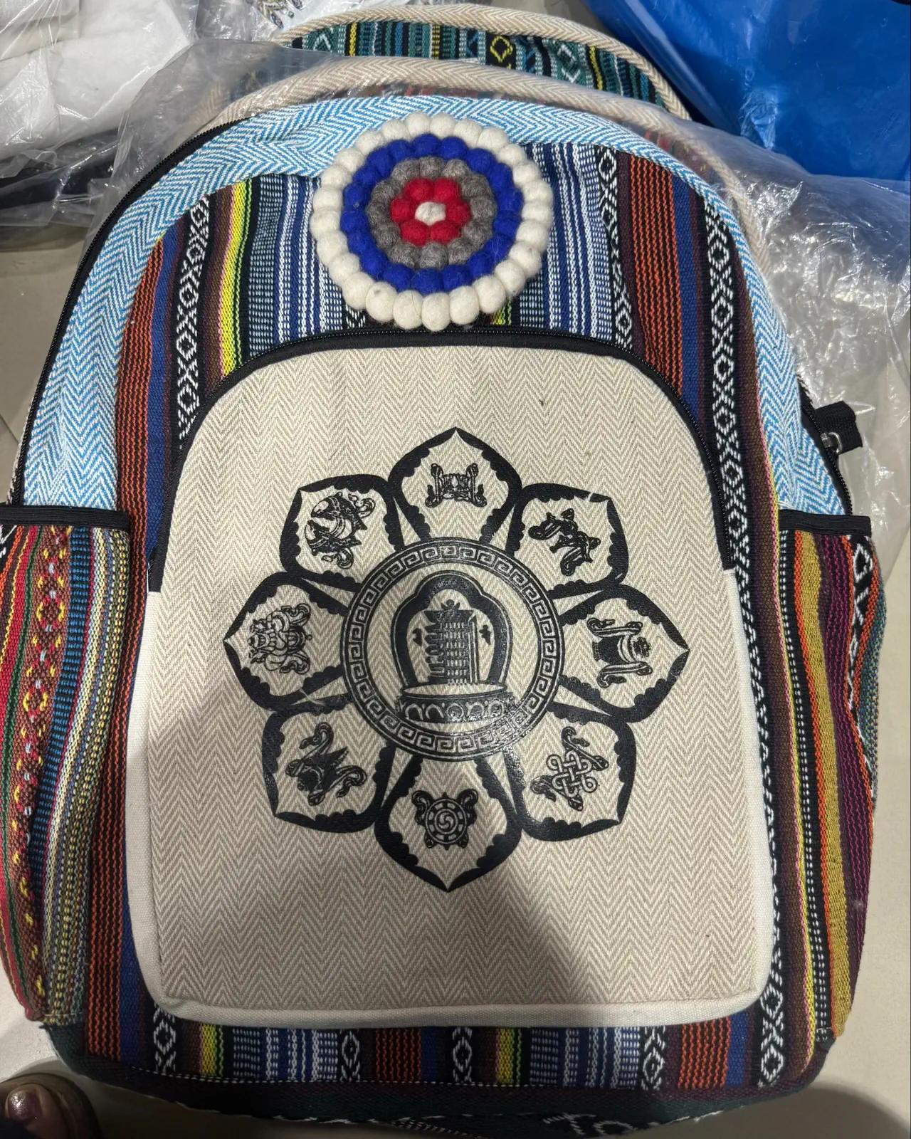 Hemp Rosette Backpack — Lotus Mandala — view 2