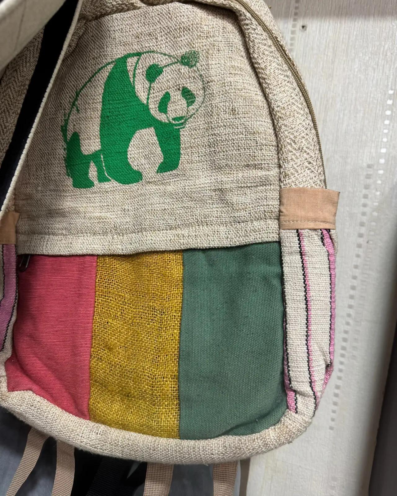 Hemp Rosette Backpack — Panda — view 3