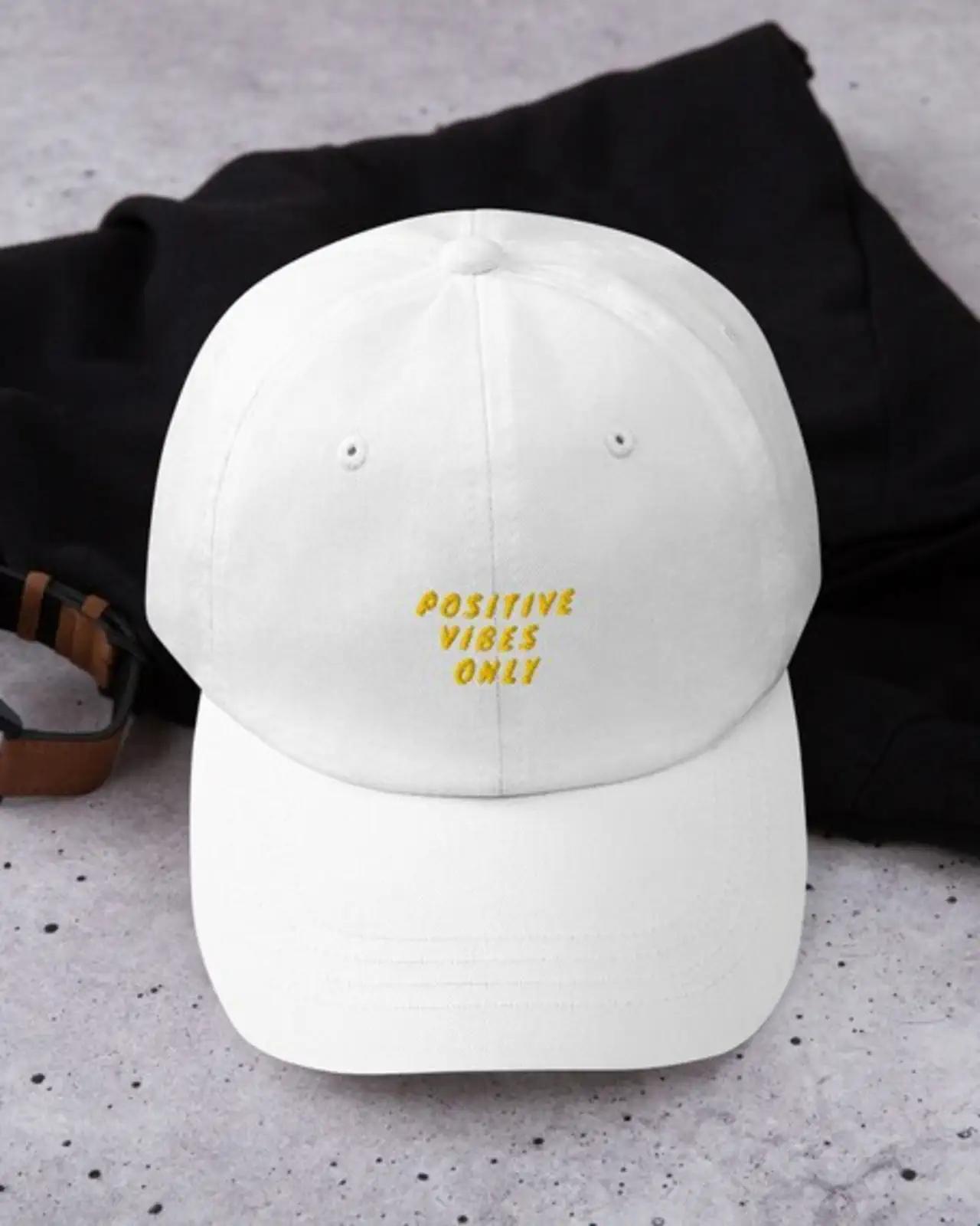 Positive Vibes Cap — White — view 2