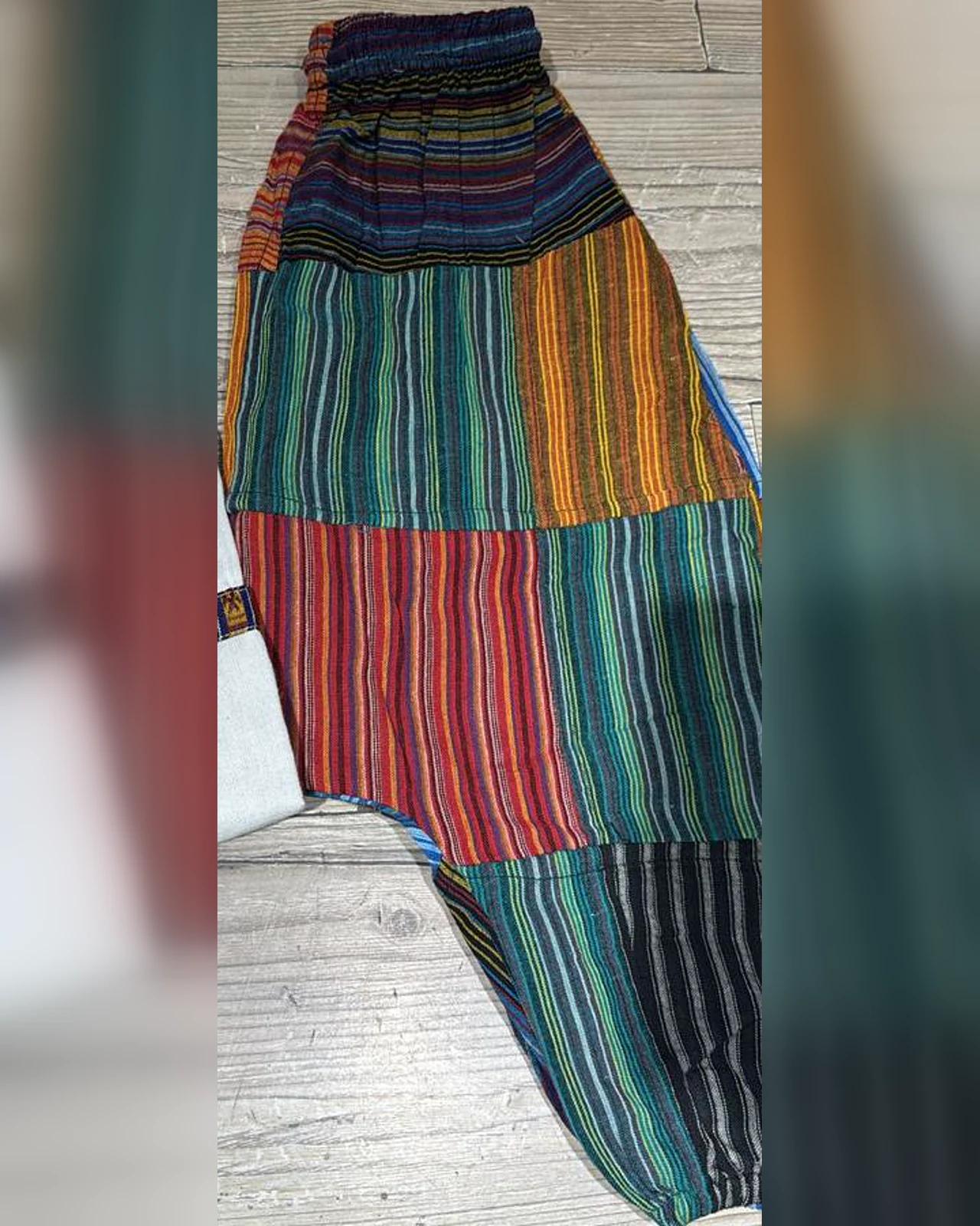 Striped Patchwork Harem Trousers — view 2