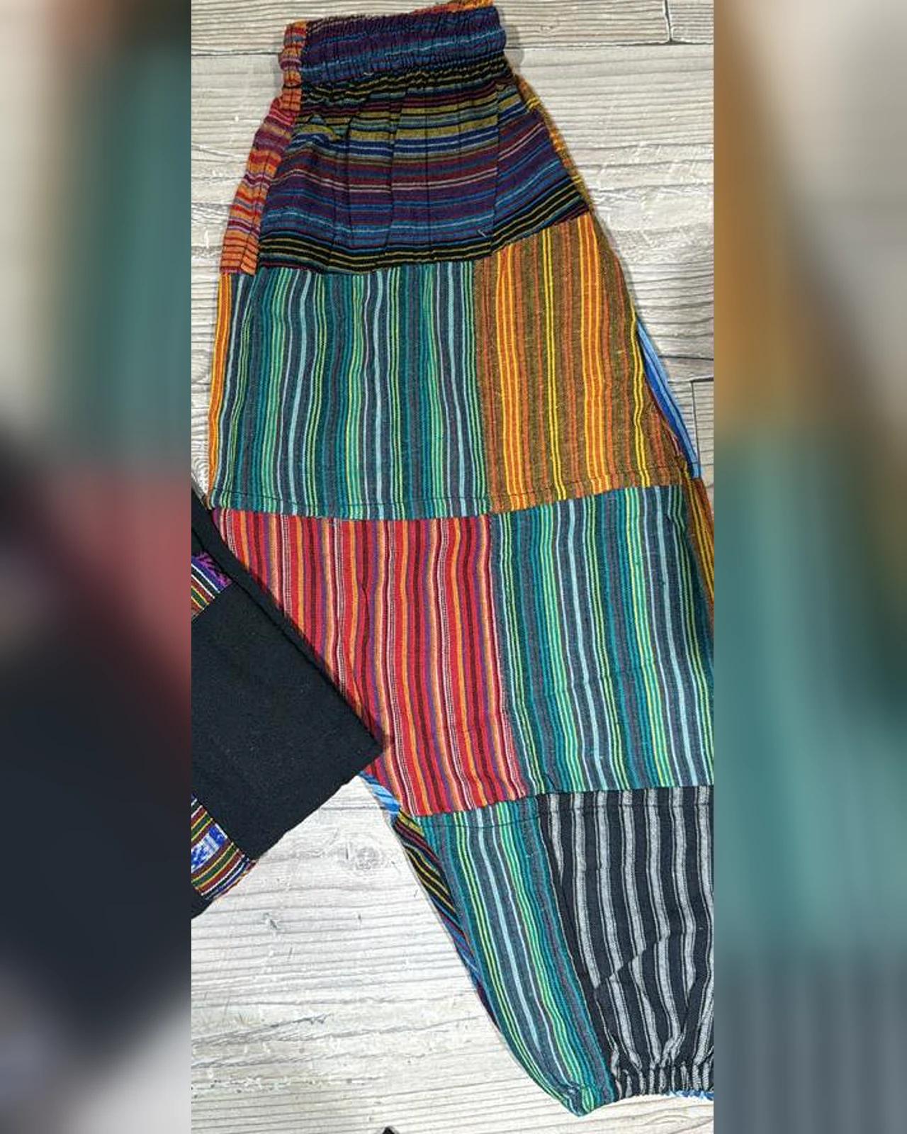 Striped Patchwork Harem Trousers — view 3