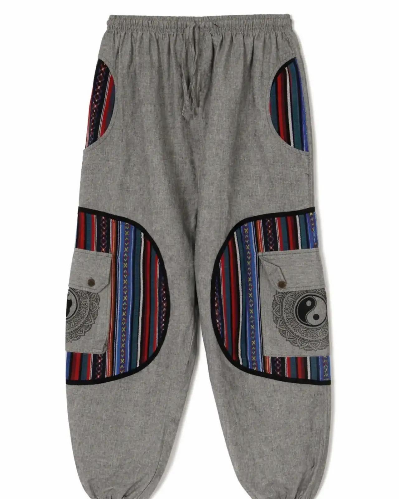 Yin-Yang Pocket Harem Trousers — Grey — view 2
