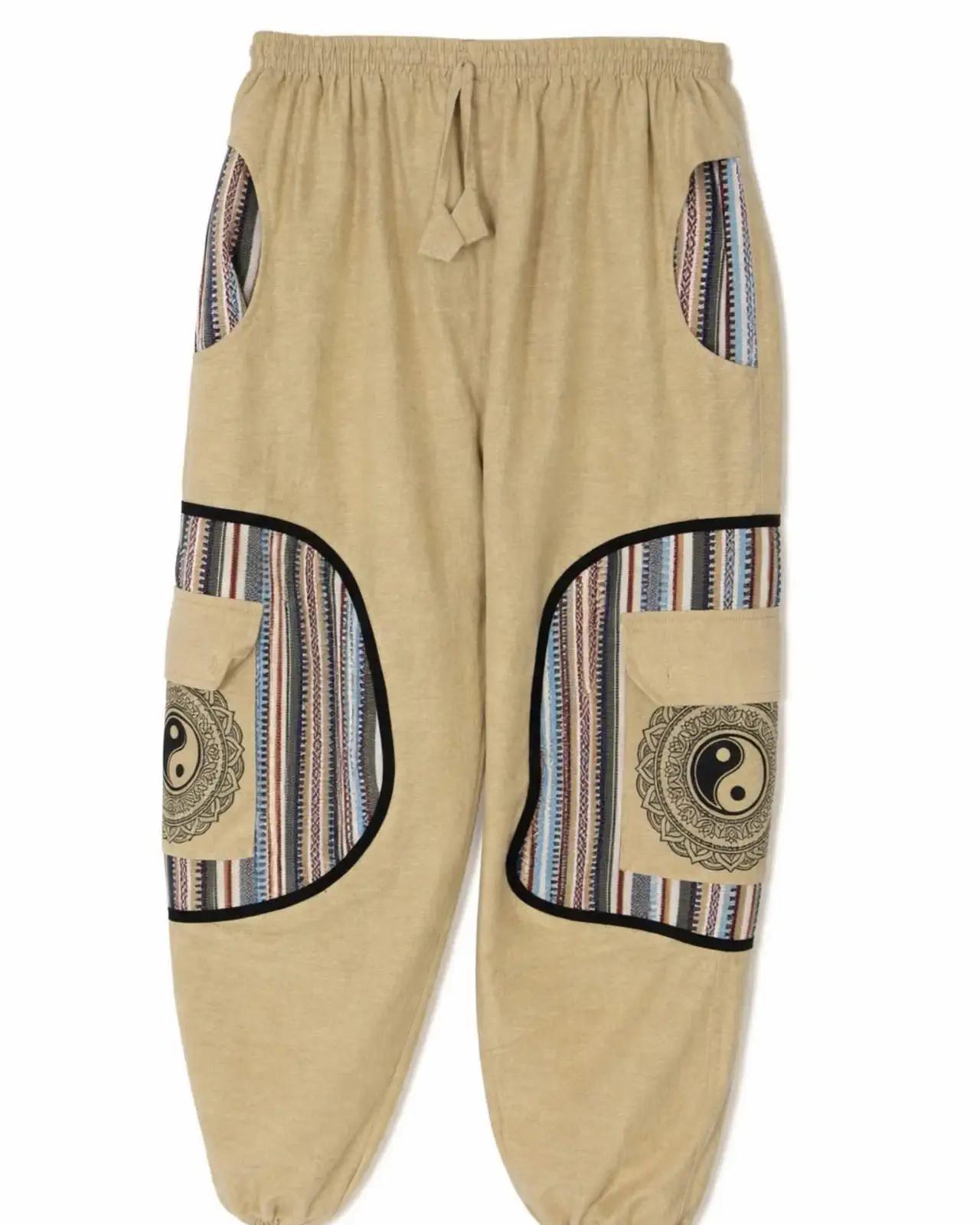 Yin-Yang Pocket Harem Trousers — Sand — view 2